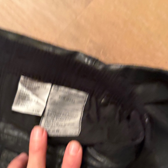 AG Adriano Goldschmied Black Leather Look Skinny Jeans - Picture 7 of 11